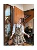 2025 Retro French Sweet Print Vest, Shirt, and Pleated Skirt Set