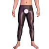 Pánské sexy dlouhé kalhoty průhledné olejově lesklé ultratenké strečové legíny lesklé ledové Silky Comfort úzké kalhoty