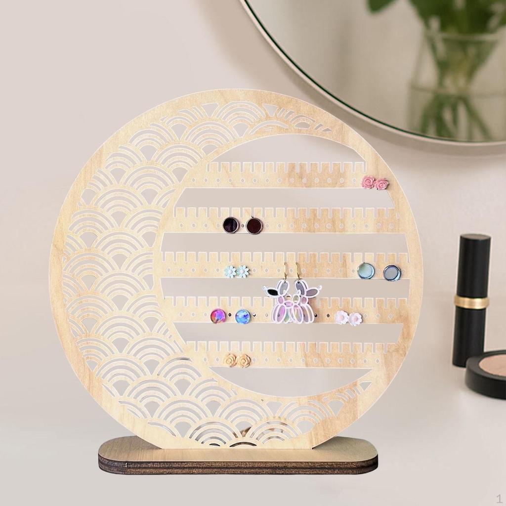 5-stöckiger Ohrringhalter aus Holz für Arbeitsplatte Geschenk Frauen