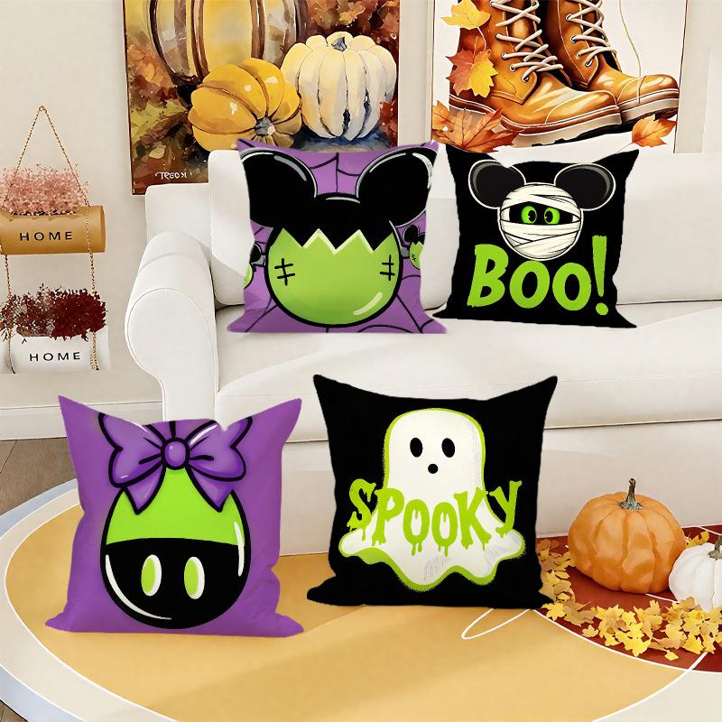 Single-sided Printing Halloween Pumpkin Push Push Cushion Cover Printed Home Push Pillow Cover
