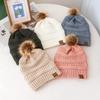 New Anti-Static Beanie Hat Satin Lined Faux Fur Pom Pom Beanies Hat For Woman Winter Warm Knit Hats