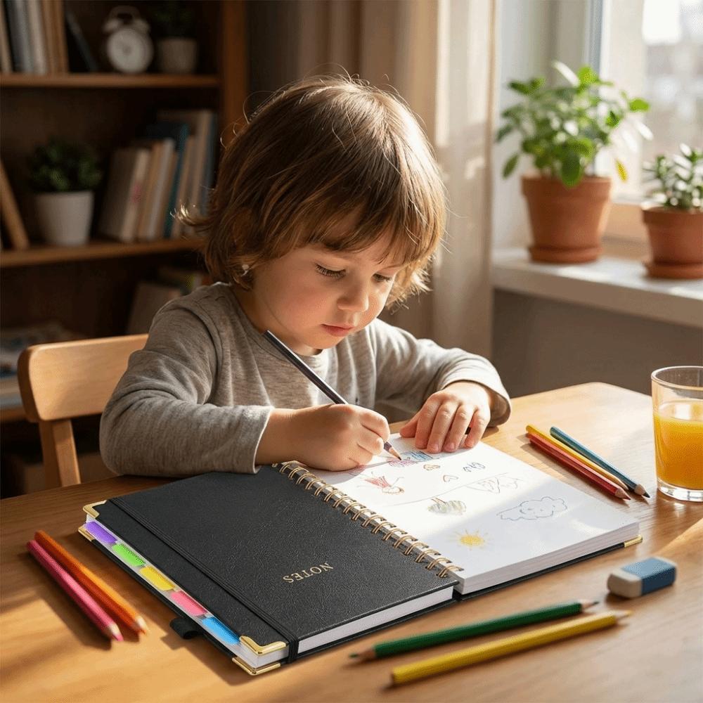 300 Pages Business Notebook Thick Paper Paper Journal Portable Twin Coil Binding  Office Use