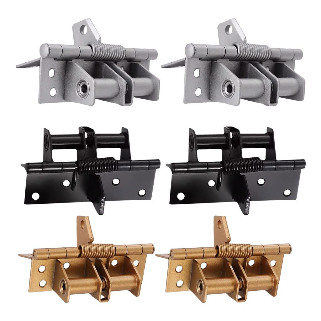 2Pcs Automatic Door Hinge Heavy Duty Self-Closing Wood Door Closers 90 Degree Spring Door Hinges Hardware for Home