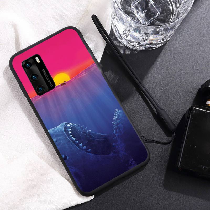 Husă de Telefon Rechin Înfricoșător Pentru Huawei Y6 Y7 Y9 Prime 2019 Y9s Mate 10 20 40 Pro Lite Nova 5t Husă Silicon