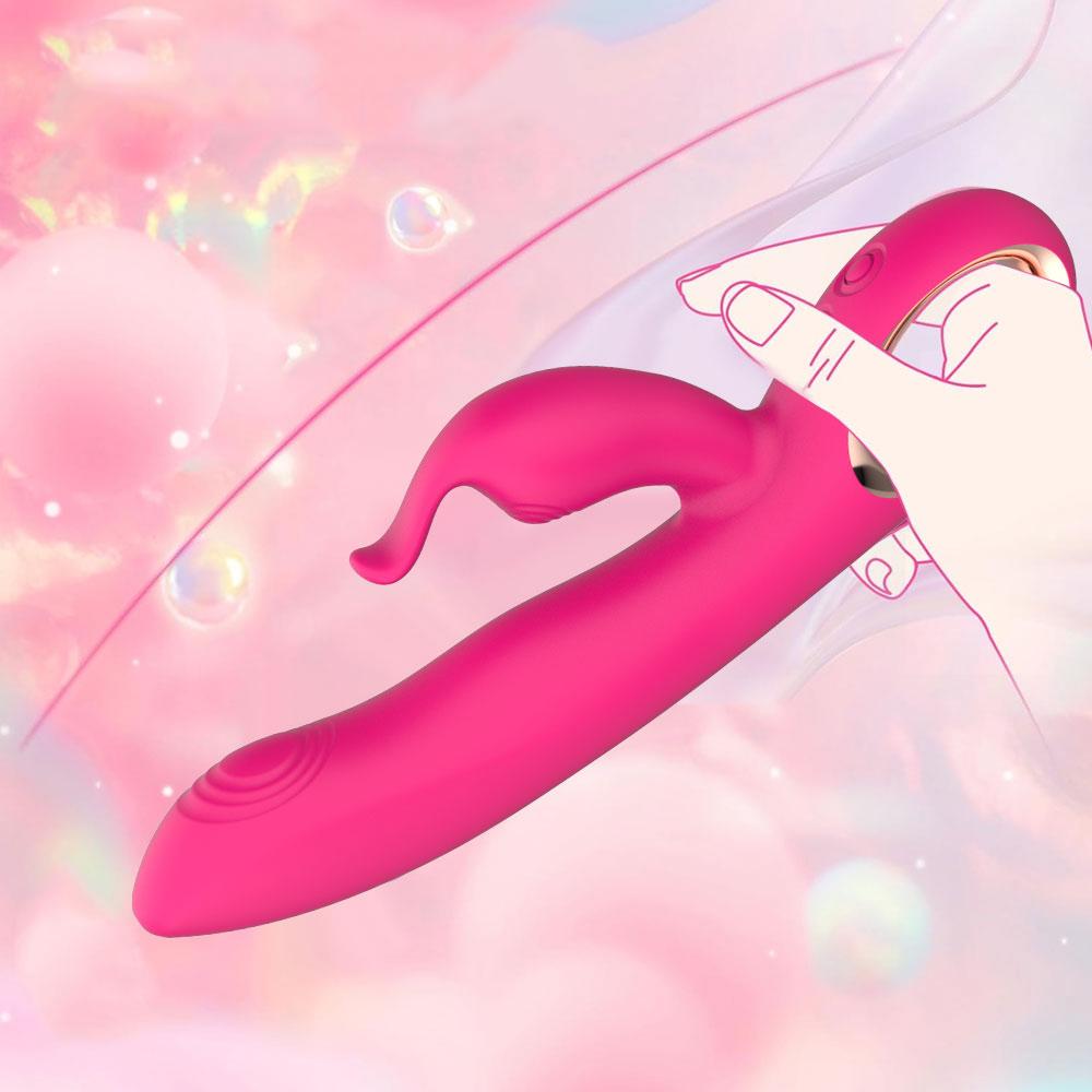 Thrusting Rabbit Vibrator for Women Rechargeable 10 Vibration Modes G Spot Massager Clitoral Stimulator Adult Sex Toys Female Masturbation