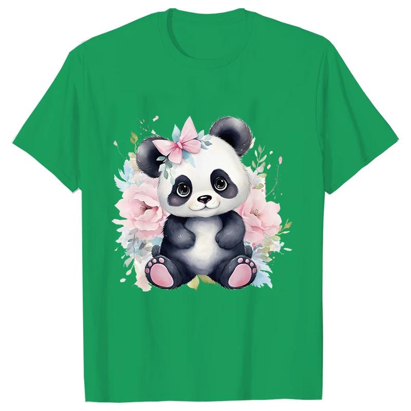 Cute Panda Printed TShirt Unisex Summer Short Sleeve Y2k Tops Fashion Hip Hop Tee Clothes Breathable Comfortable Casual T Shirt