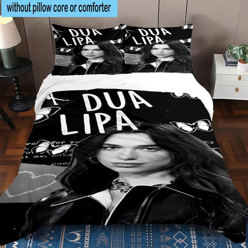 3PCS pop music Dua Lipa 3pcs Bedding,Including 3PCS Duvet Cover And 2pcs Pillowcases Perfect for Christmas,Ideal for Bedroom, Dormitory