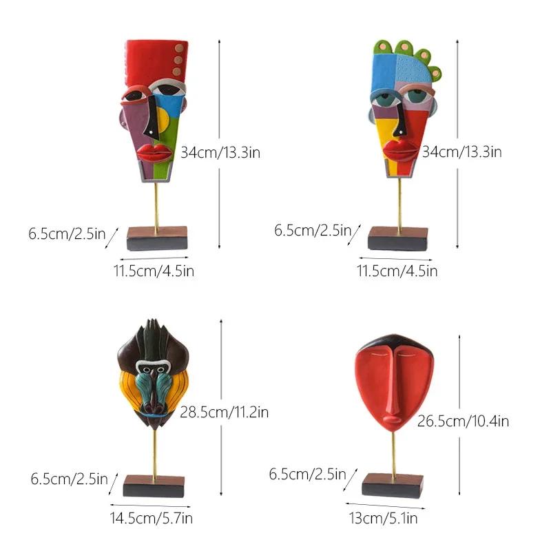 Creative European Style Crafts Bookshelf TV Bracket Decoration Handmade Sculpture Resin Abstract Sculpture Home Desk Decoration