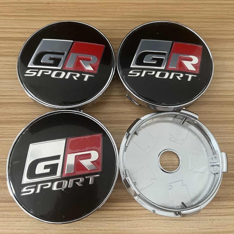 4Pcs 56mm 60mm GR Car Emblem Wheel Hub Center Cap Sticker Covers Universal Accessories