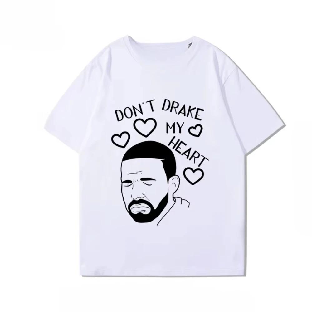 2025 New Drake Short Sleeve Print Tshirt Album Hip Hop Rap Rap American Mens and Womens High Street Summer Cotton Clothes