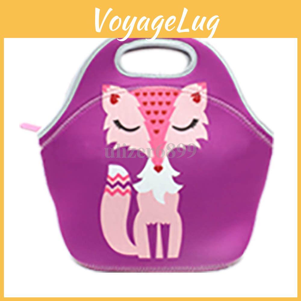 Childrens Insulated Food Cooler Bag With Rubber Construction For Travel And Picnic Use