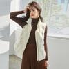 Stand-up Collar Pressed Glue Light Down Vest Women's Autumn and Winter Fashion Thin Warm White Duck Down Vest