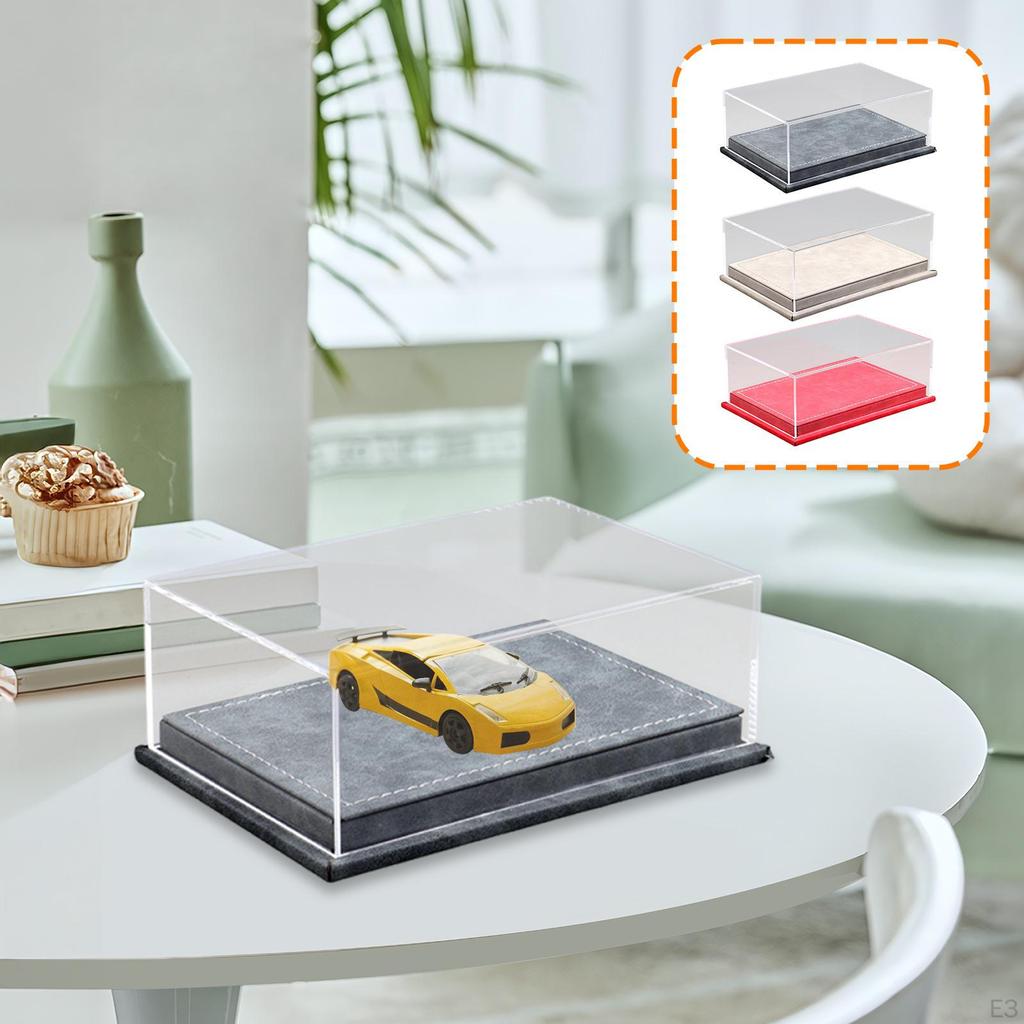 Acrylic Model Car Display Case Storage Box 1/64 Protection Organizer Transparent for
