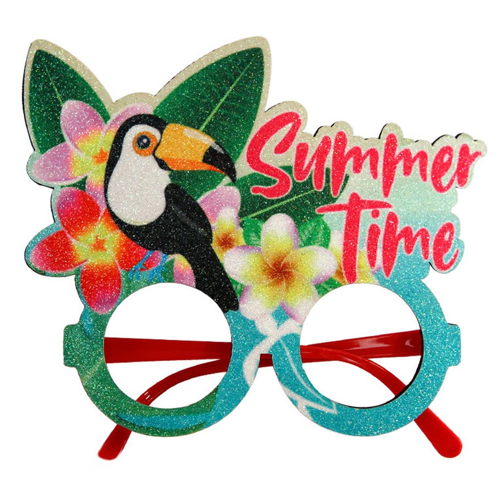 Luaus Party Glasses Funny Hawaiians Glasses,Tropical Fancy Dress Props,Beach Theme Party Supply Decors for Adult Kids