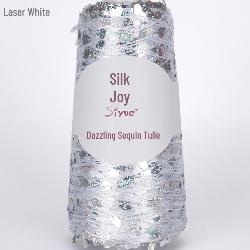 Siyue Silk Color Point Yarn: Dazzling Sequin Wool with Water Drop Sequins for DIY Hand Knitting