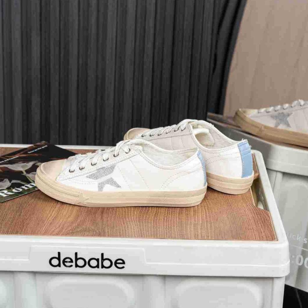 Cowhide Version of Little White Shoes Women's Shoes Summer Women's 2025 Brown Retro Old Lace-up Stars Casual Board Shoes Dirty Shoes