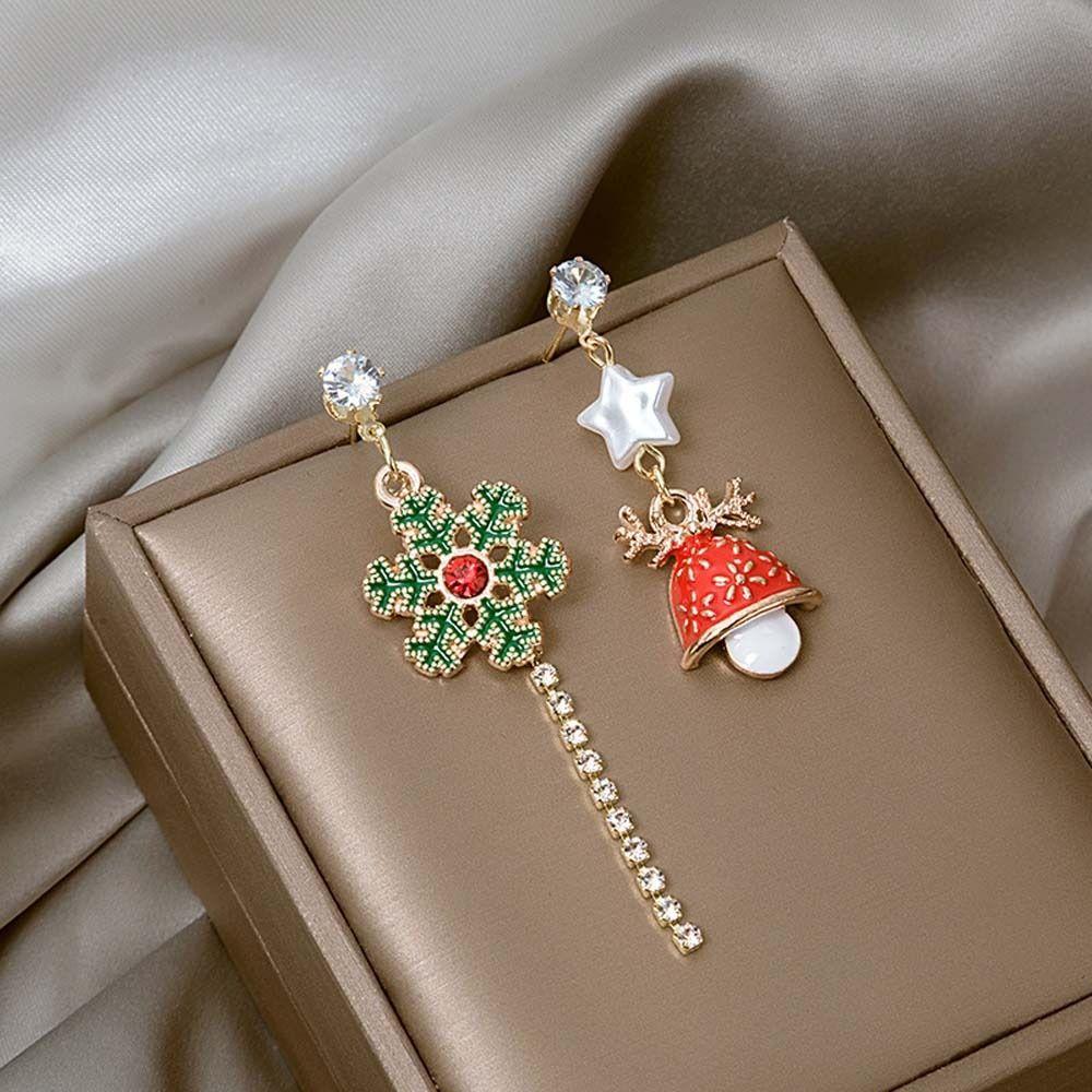 Accessories Elk Snowflake Drop Earrings Christmas Earrings Christmas Ear Hook Dangle Earring