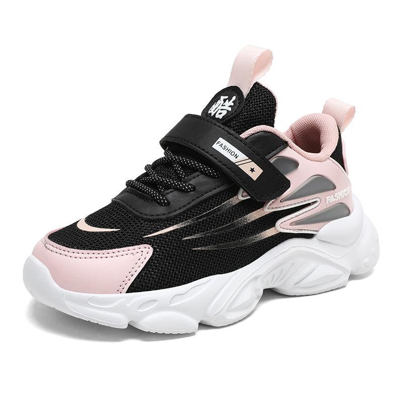 Classmate 2025 New Mesh Breathable Middle and Older Children's Hiking Shoes Lightweight Velcro Boys and Girls Elementary School Running Shoes