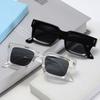 Brand Designer Square Sunglasses Women Men Ocean Color Shades Sun Glasses Female Fashion Rectangle Rivet