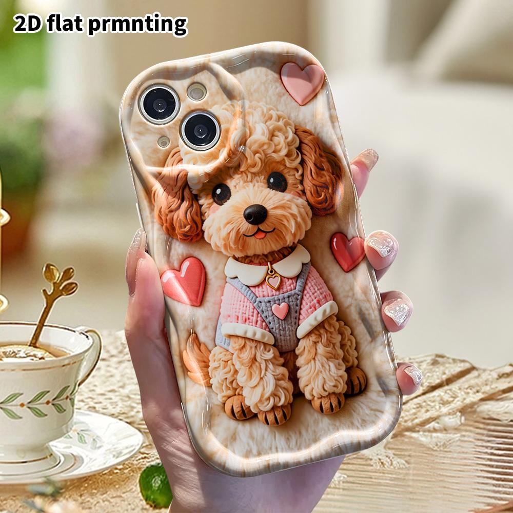 Phone Case: 2D Flat, Suitable for iPhone 18 17 16 15 14 13 12 Pro, Protective Case, Phone Decoration, Teddy Puppy, Halloween and Christmas Gift