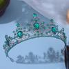 European Style Bride's Water Diamond Tiara Hair Accessory Wedding Dress and Evening Gown Accessories Princess Studio Hair Crown Style Tiara