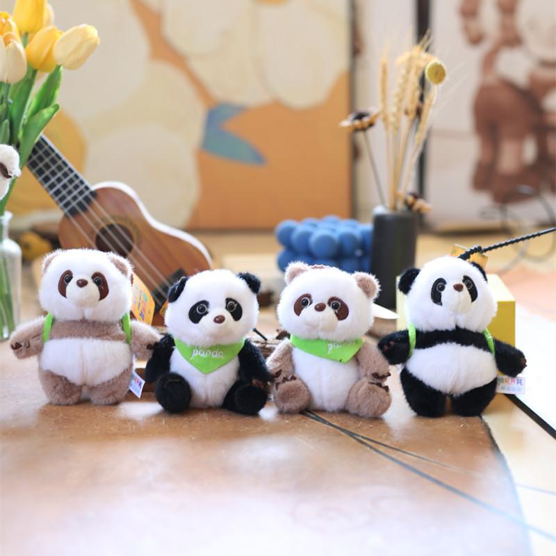 Cute Adorable Panda Plush Toy Keychain Soft Short Plush Stuffed Animal Accessory