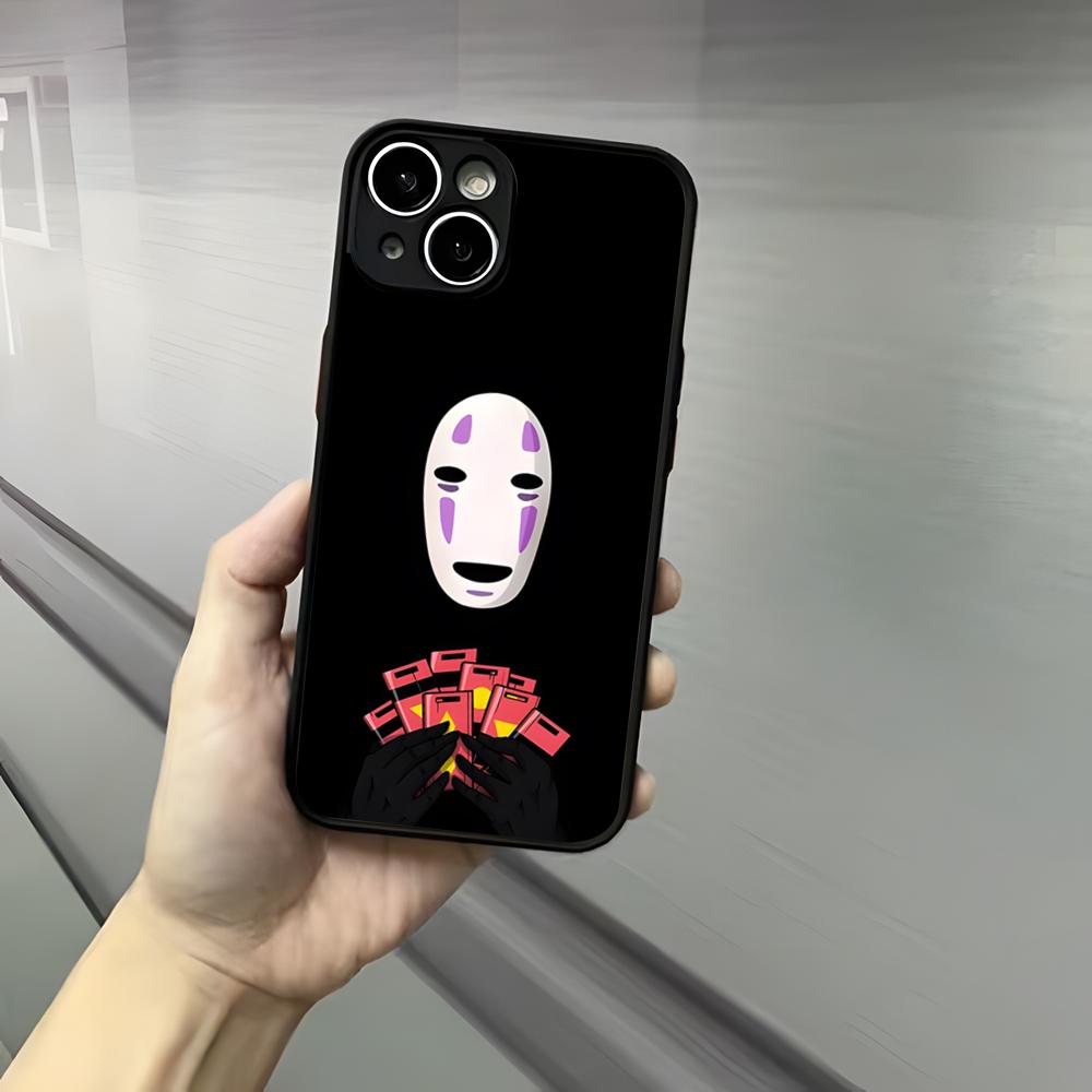 Cartoon H-Hayao M-Miyazaki Phone Case For Iphone 17 16 15 14 13 12 Pro Max Xr Air Plus Skin Feel Black Hard Shell Cover