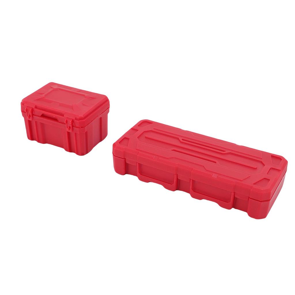 RC Car Luggage Case and Tool Box Set High Simulation RC Storage Box with Sticker for Decoration