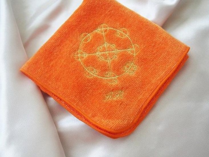 Lucky RK Towel Handkerchief RK Sticker 3 Sets Item (orange & Black) + (5 Pieces)