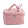 Large Capacity Vanity Cute Rabbit Makeup Brush Portable Toiletry Travel GPT Pink [Suitcase Company] Pouch, Design, Pouch, Pouch, Corduroy,