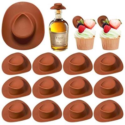 10dílný mini westernový kovbojský klobouk Dámský kovbojský klobouk Klobouk pro panenky Plastový roztomilý klobouk pro panenky Party dekorace Příslušenství
