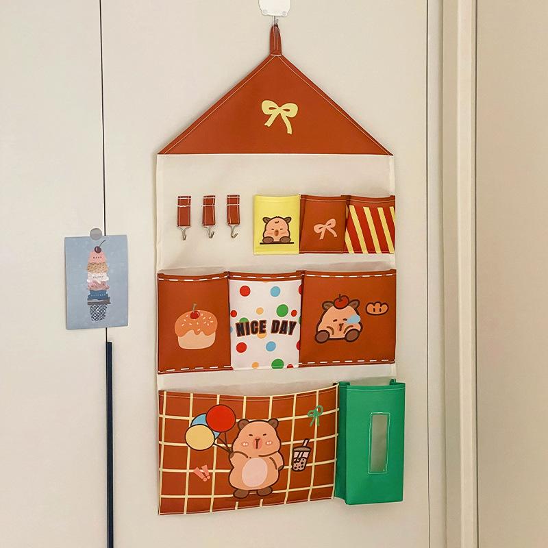 

Large Capaci Wall Hanging Storage Bag For Dormi Waterproof Ox Cloth Organizer Multi-Functional Sundries Storage Bag