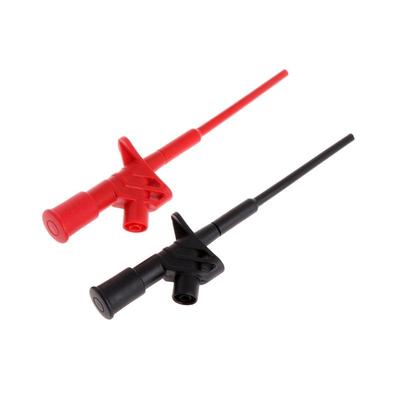 1 Pair Insulated Quick Test Hook Clip 10AVoltage Electric Flexible Testing Probe Top Sale