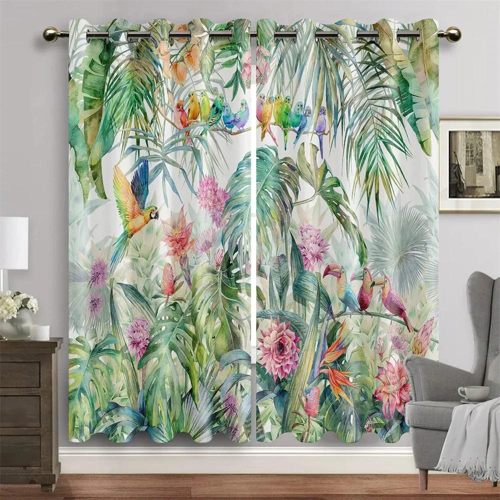 3D Cartoon Animal Jungle Lion Elephant Tree Window Curtain Blinds For Living Room Kids Bedroom Bathroom Kicthen Door Home Decor2