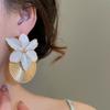 Butterfly Orchid Orchid Flower Shell Earrings Shell Shape Ear Pendant Floral Ear Studs  Women