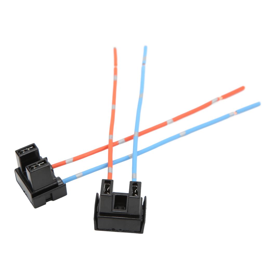 Pair H7 Headlight Bulb Repair Socket Connector Wiring Harness Red Copper Heat Resistance