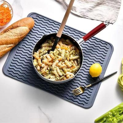 Drying Mat Dishwashing Mat Fruit and Vegetable Drain Mat Anti-slip Mat Sink Insulation Mat Silicone Beverage Coaster Dishwashing