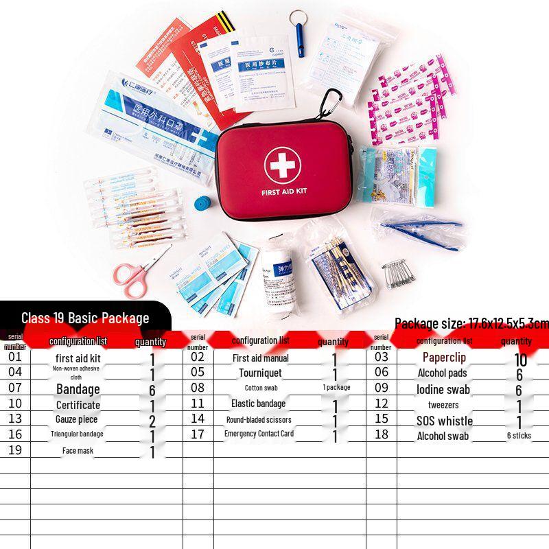 Portable Outdoor First Aid & Emergency Self-Rescue Kit