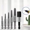 5pcs Broken Head Screw Extractor, Sliding Tooth Broken Head Screw Extractor, Electric Hexagonal Handle Extractor