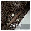 Leopard Pattern Tote Bag Vintage Wide Strap Bucket Large Capacity Crossbody Bags for Commute Outings Female Underarm Purse Bag