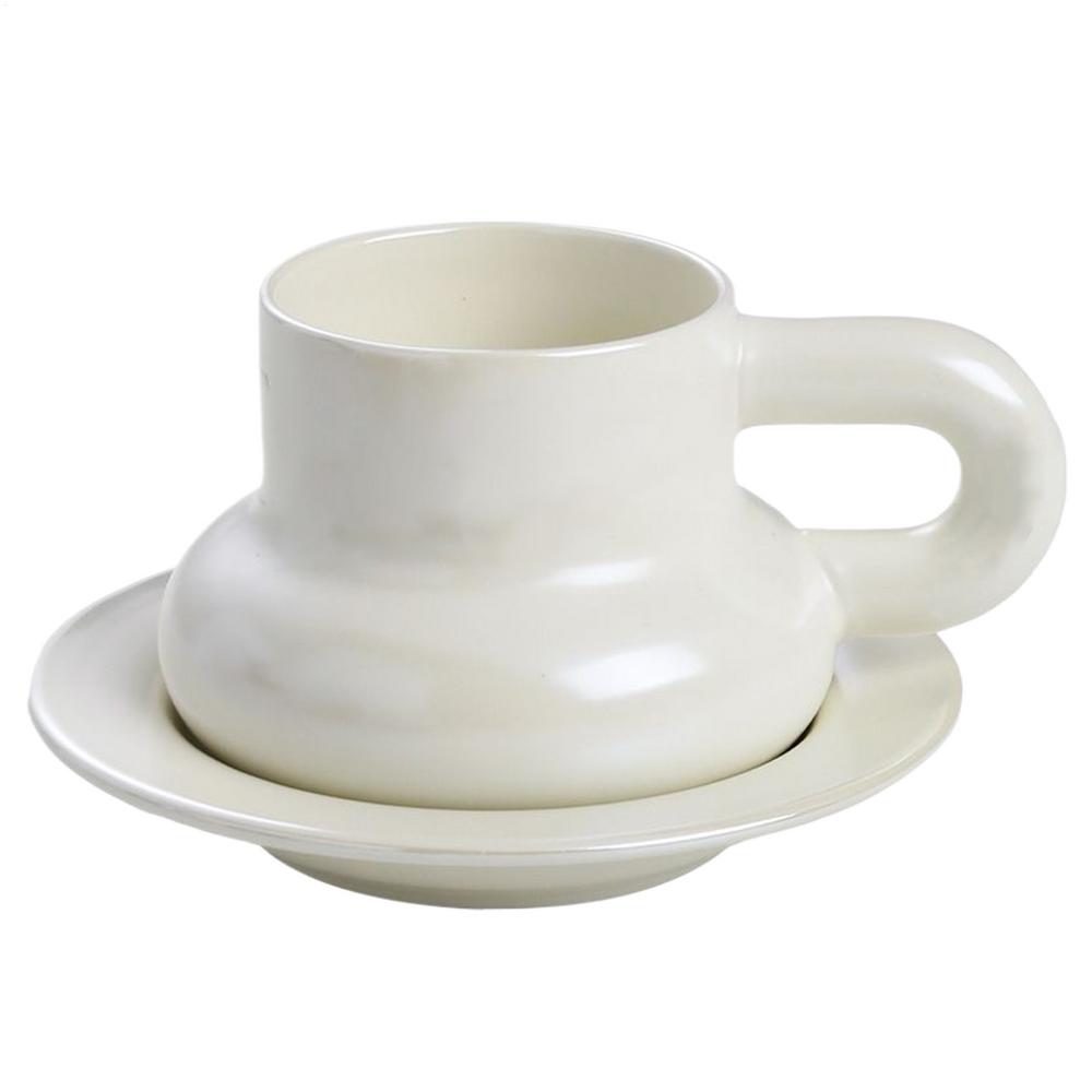 Ceramic Coffee Mug Ceramic Tea Cup Elegant Container With Handle Reusable for Workplace Restaurant Home Picnic Kitchen Daily