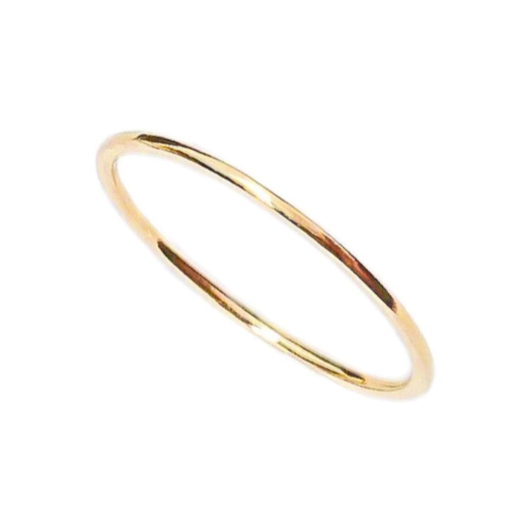 18K Yellow Gold Perfect for Treating Yourself Includes Made in Japan Ring, 0.8mm, Ultra-Thin, (Size 10), Pouch,