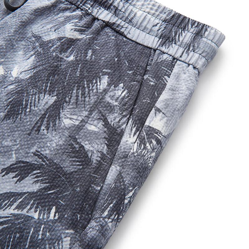 Qipai Men's Resort Series Summer Coconut Print Straight Shorts