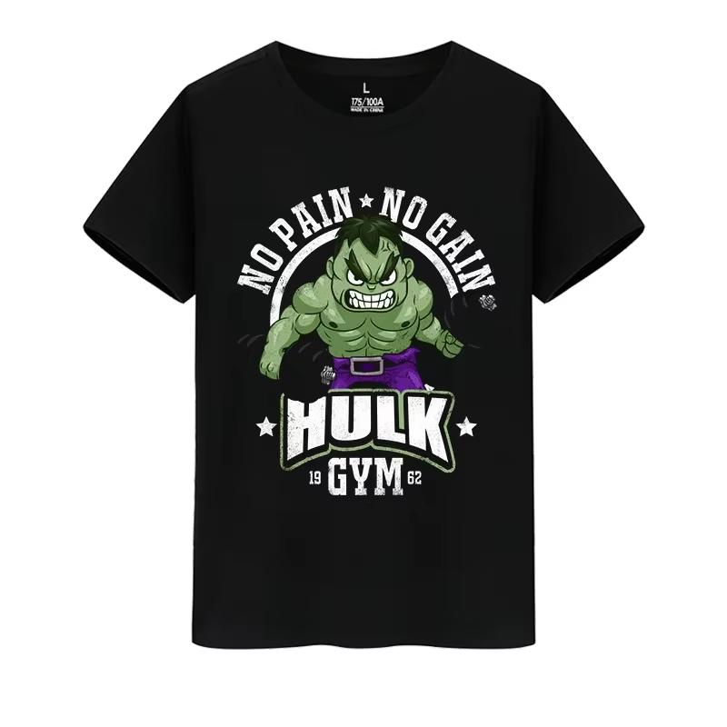 

2026 new Hulk Marvel Workout Oversized Cotton TShirt Vintage Retro Harajuku Casual Crew Neck Short Sleeve Top for Men and Women M