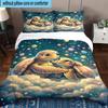 Underwater Two Sea Turtles 3pcs Bedding,Including 1pc Duvet Cover And 2pcs Pillowcases Perfect for Christmas,Ideal for Bedroom, Dormitory