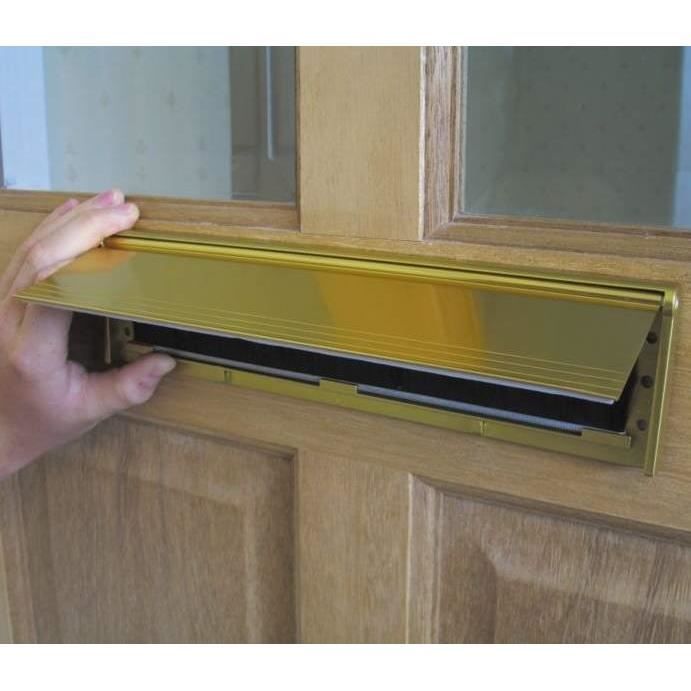 Entrée De Boîte Aux Lettres - Aluminium - Marron - Installation Murale - 295mm X 75mm - Ouverture 279mm X 45mm