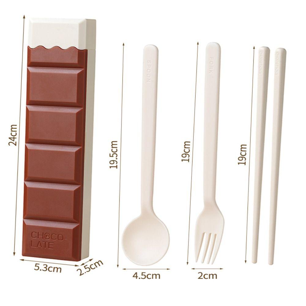 Cartoon Essstäbchen Löffel Set Kunststoff mit Box Essstäbchen Aufbewahrungsbox Lebensmittelqualität Geschirr Set