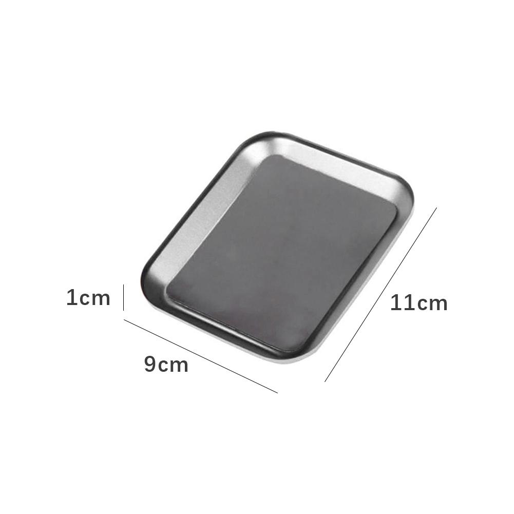 Aluminum Alloy Magnetic Screw Tray Metal Small Parts Storage Box Tray DIY Tools Anti-Loss Screw Tray Tool
