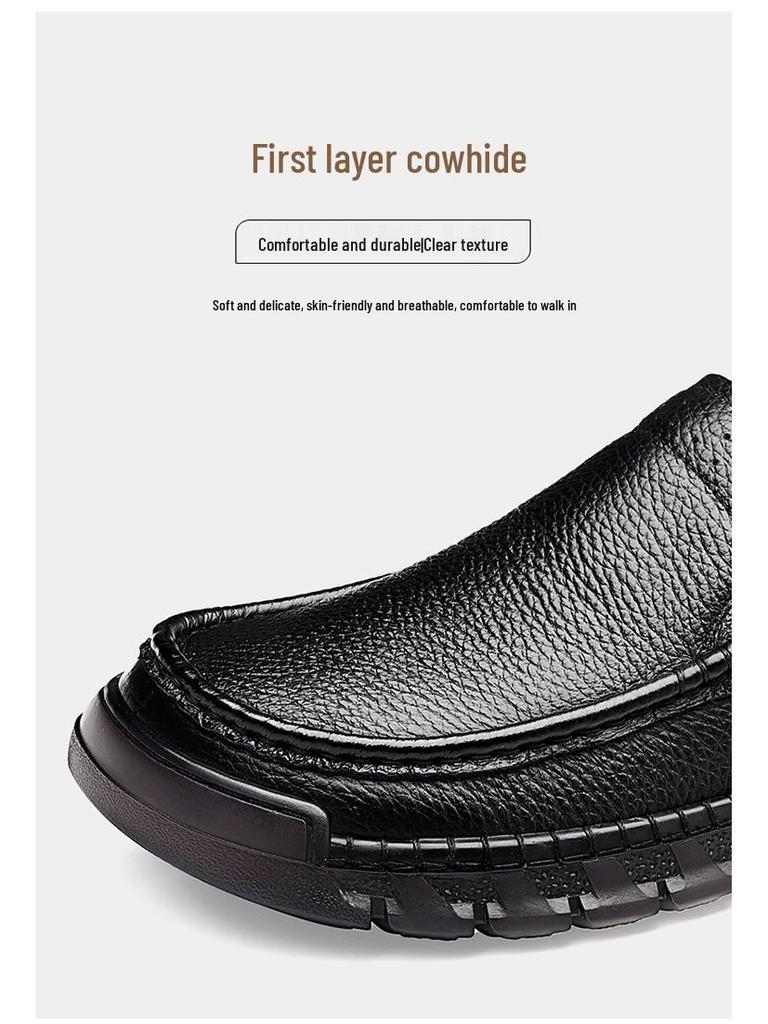 2025 Herren Atmungsaktive Rutschfeste Leder Freizeitschuhe: Frühlings- & Herbstmode