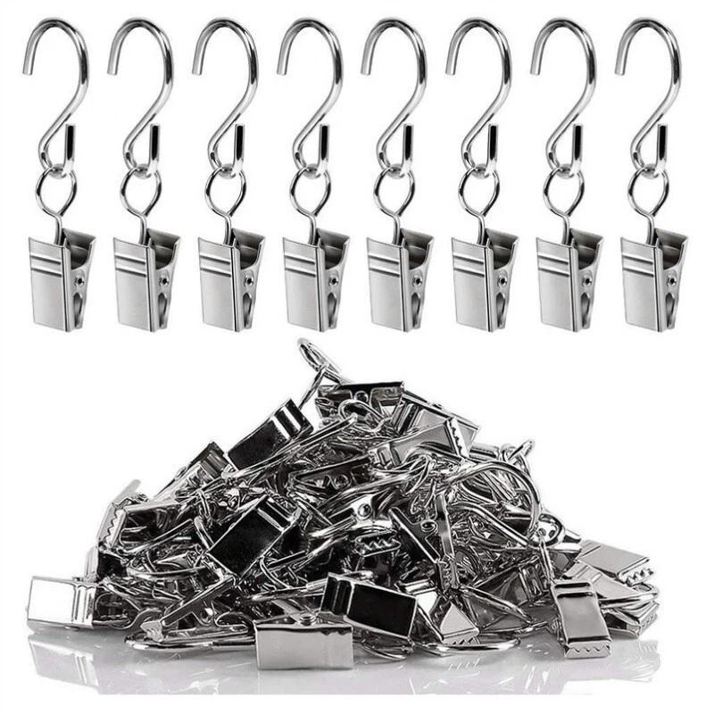 36pcs Awning Rail Hanger Hooks Awning Hooks Camping Hangers S Shaped Accessory Set Camping Tent Clamp Tarp Clips Buckle For RV